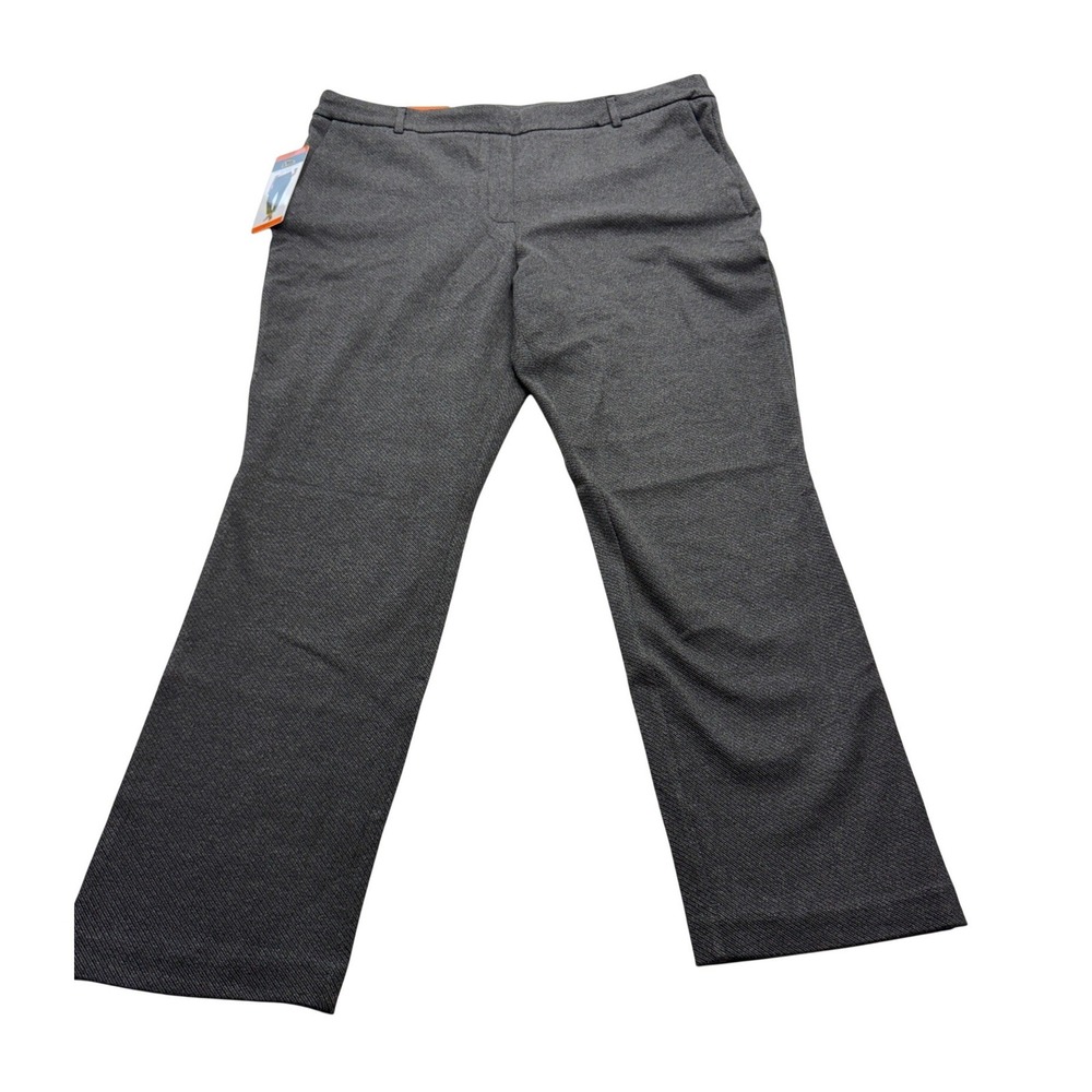 Dalia Dress Pants Womens XXL Gray Slim Leg Tummy Control Textured